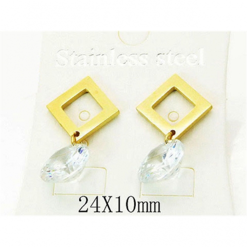 Wholesale Stainless Steel 316L Crystal or Zircon Earrings NO.#BC25E0616JQ