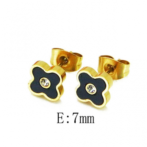 Wholesale Stainless Steel 316L Crystal / Zircon Ear Studs NO.#BC25E0695LL