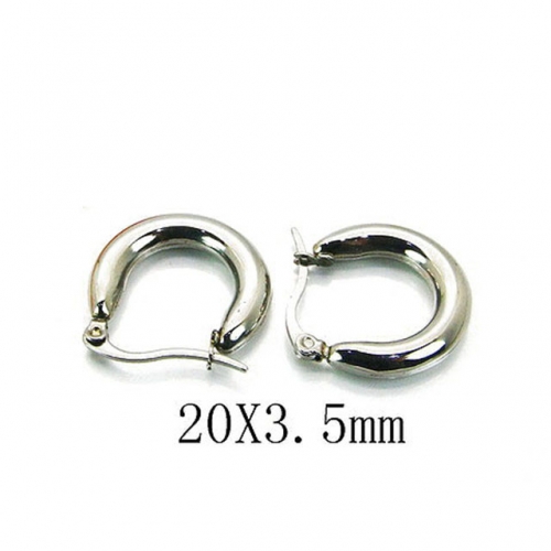 Wholesale Stainless Steel 316L Oval Hoop Earrings NO.#BC08E0038NS