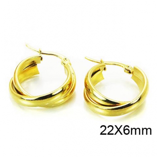 Wholesale Stainless Steel 316L Oval Hoop Earrings NO.#BC58E0924KL