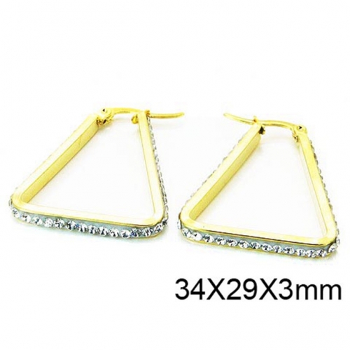 Wholesale Stainless Steel 316L Crystal or Zircon Earrings NO.#BC58E0928KL