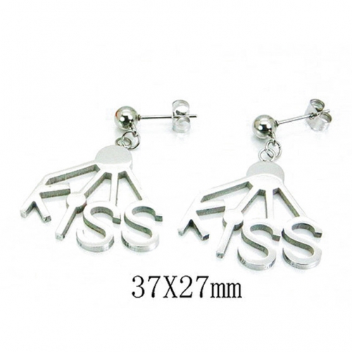 Wholesale Stainless Steel 316L Dangle Earrings NO.#BC64E0283LQ