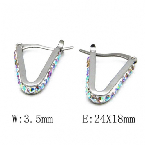 Wholesale Stainless Steel 316L Oval Hoop Earrings NO.#BC06E1449O0