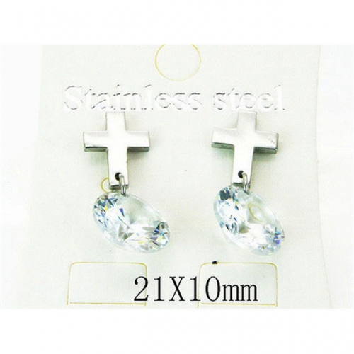 Wholesale Stainless Steel 316L Crystal or Zircon Earrings NO.#BC25E0586IL