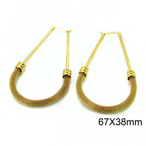 Wholesale Stainless Steel 316L Oval Hoop Earrings NO.#BC58E1188NX
