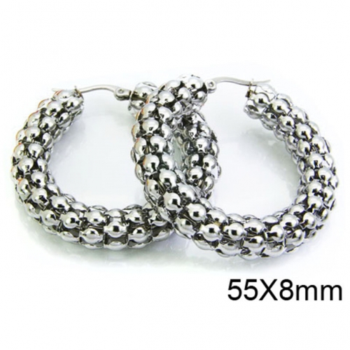 Wholesale Stainless Steel 316L Hollow Earrings NO.#BC58E0835M0