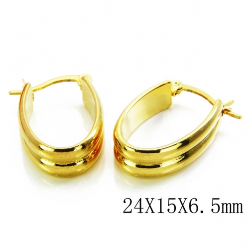 Wholesale Stainless Steel 316L Oval Hoop Earrings NO.#BC70E0330LZ