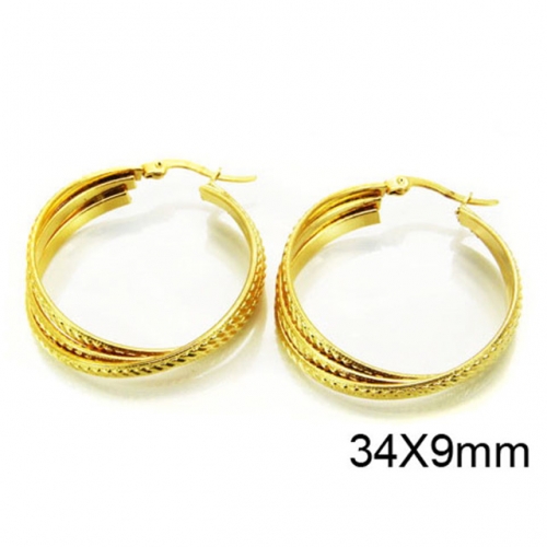Wholesale Stainless Steel 316L Multi-Layer Earrings NO.#BC58E0692MR