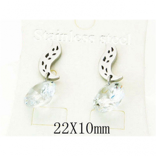 Wholesale Stainless Steel 316L Crystal or Zircon Earrings NO.#BC25E0597IL