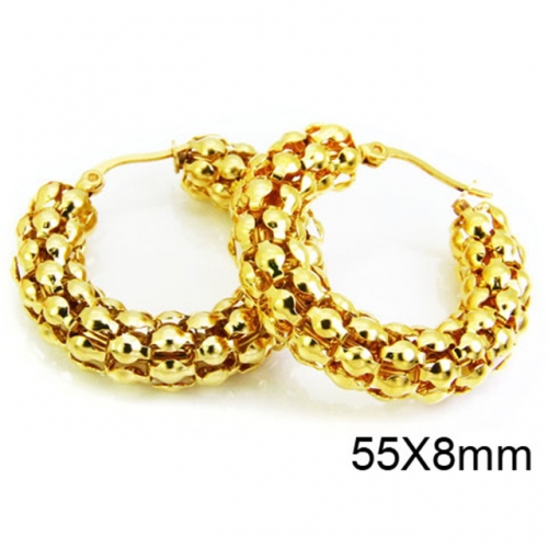 Wholesale Stainless Steel 316L Hollow Earrings NO.#BC58E0834NL