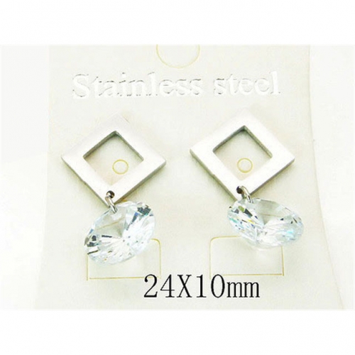 Wholesale Stainless Steel 316L Crystal or Zircon Earrings NO.#BC25E0596I5