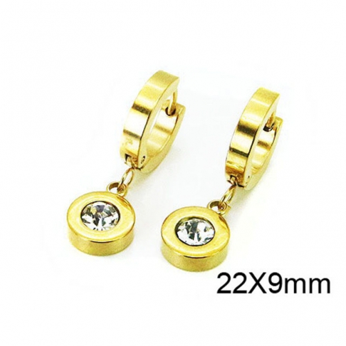 Wholesale Stainless Steel 316L Crystal or Zircon Earrings NO.#BC25E0665LQ