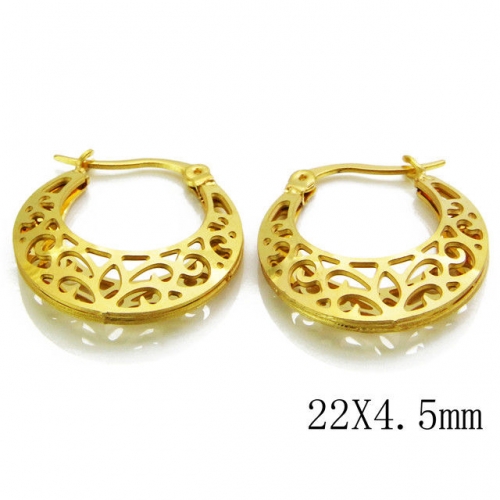 Wholesale Stainless Steel 316L Oval Hoop Earrings NO.#BC70E0384MZ