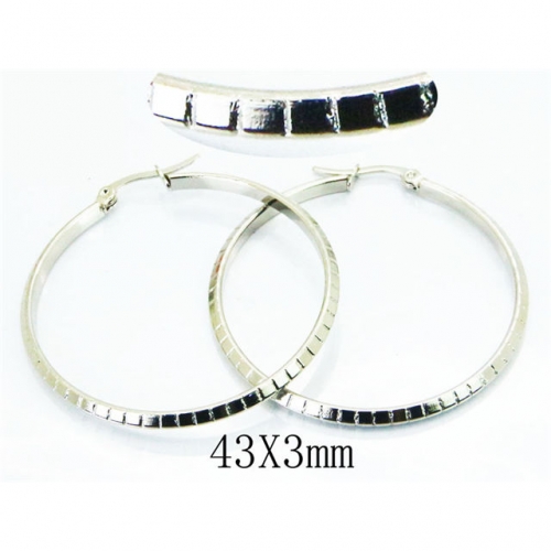 Wholesale Stainless Steel 316L Hoop Earrings NO.#BC58E1277IW