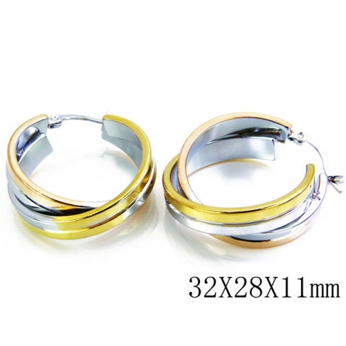 Wholesale Stainless Steel 316L Multi-Layer Earrings NO.#BC70E0253PZ