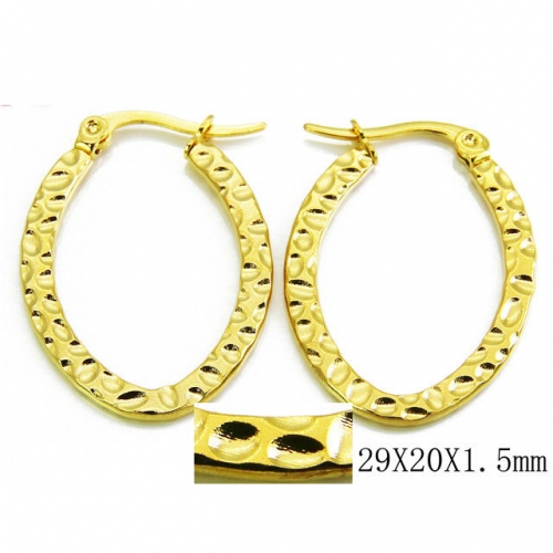 Wholesale Stainless Steel 316L Oval Hoop Earrings NO.#BC70E0046JZ