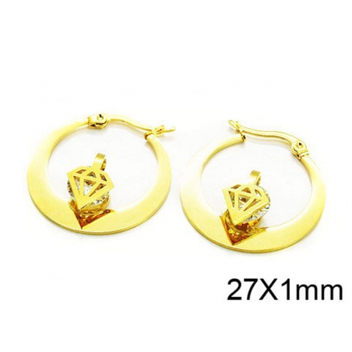 Wholesale Stainless Steel 316L Crystal or Zircon Earrings NO.#BC58E0785LE