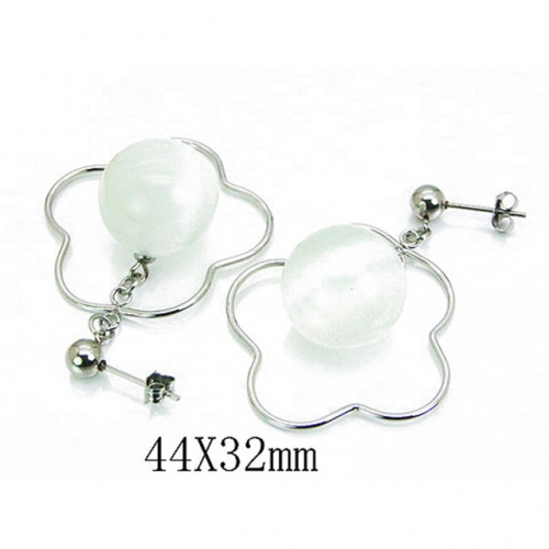 Wholesale Stainless Steel 316L Dangle Earrings NO.#BC64E0287OX