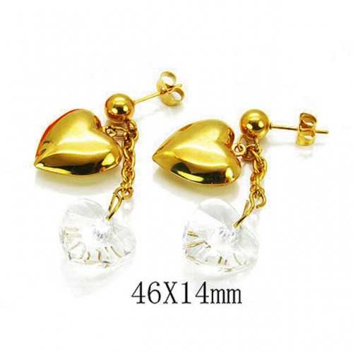 Wholesale Stainless Steel 316L Dangle Earrings NO.#BC64E0112OW