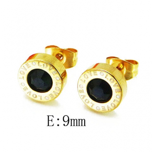 Wholesale Stainless Steel 316L Crystal / Zircon Ear Studs NO.#BC25E0680LLY