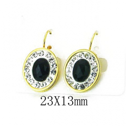 Wholesale Stainless Steel 316L Crystal or Zircon Earrings NO.#BC67E0139MB