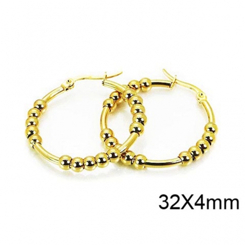 Wholesale Stainless Steel 316L Hoop Earrings NO.#BC58E0945LW