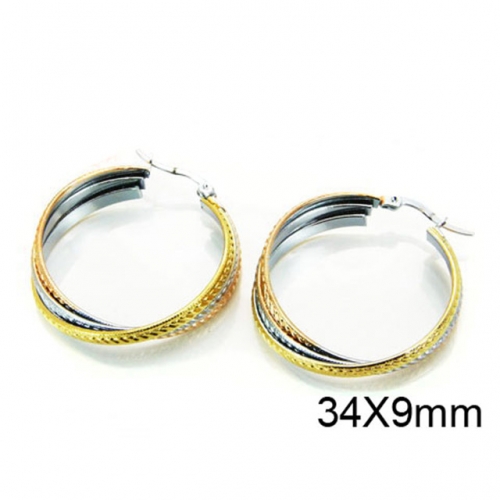 Wholesale Stainless Steel 316L Multi-Layer Earrings NO.#BC58E0693OT