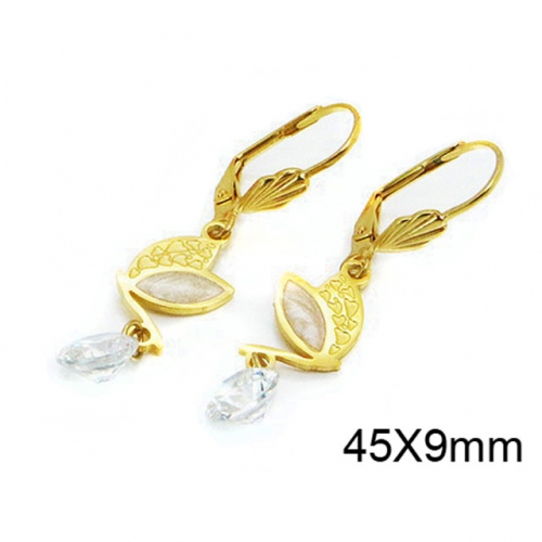 Wholesale Stainless Steel 316L Dangle Earrings NO.#BC64E0302LQ