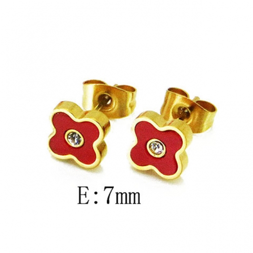 Wholesale Stainless Steel 316L Crystal / Zircon Ear Studs NO.#BC25E0691LL