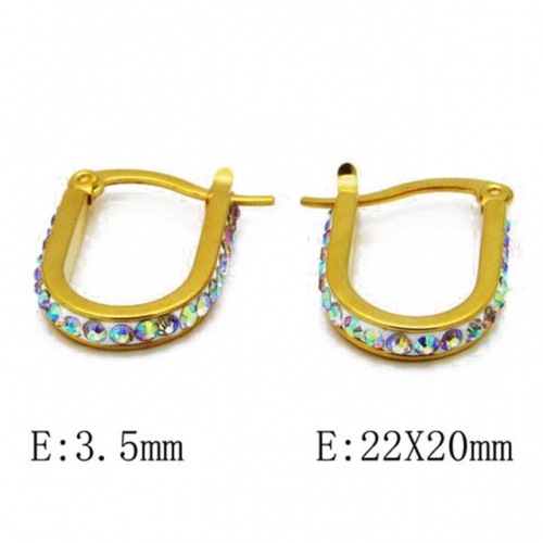 Wholesale Stainless Steel 316L Oval Hoop Earrings NO.#BC06E1446P0