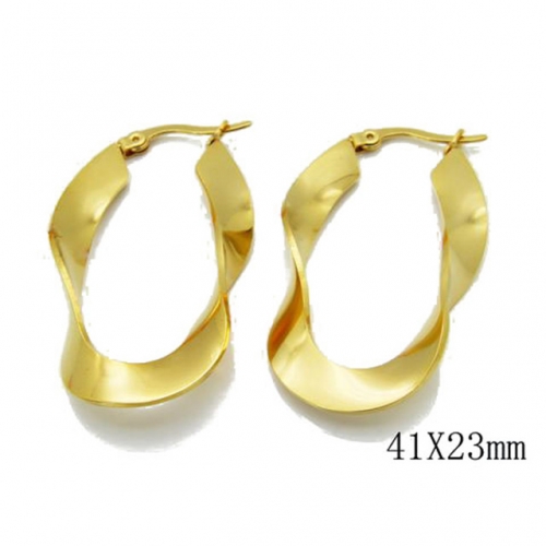 Wholesale Stainless Steel 316L Oval Hoop Earrings NO.#BC58E0027M0