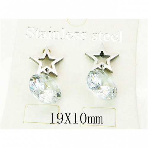 Wholesale Stainless Steel 316L Crystal or Zircon Earrings NO.#BC25E0592IL