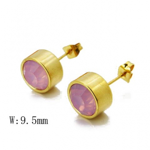 Wholesale Stainless Steel 316L Crystal / Zircon Ear Studs NO.#BC06E1383L0