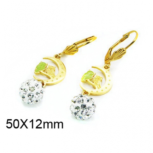 Wholesale Stainless Steel 316L Dangle Earrings NO.#BC64E0300LF