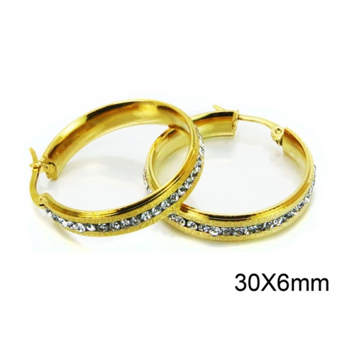 Wholesale Stainless Steel 316L Hoop Earrings NO.#BC58E1214MR