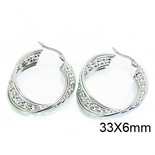 Wholesale Stainless Steel 316L Oval Hoop Earrings NO.#BC64E0275HBB