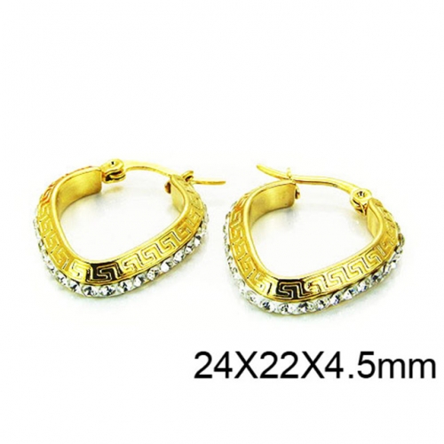 Wholesale Stainless Steel 316L Oval Hoop Earrings NO.#BC58E0749NT