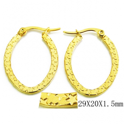 Wholesale Stainless Steel 316L Oval Hoop Earrings NO.#BC70E0048JZ