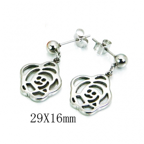 Wholesale Stainless Steel 316L Dangle Earrings NO.#BC64E0316LG