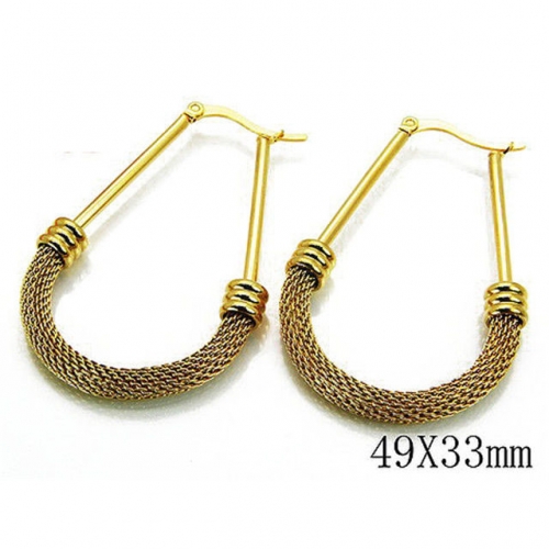 Wholesale Stainless Steel 316L Oval Hoop Earrings NO.#BC89E0020MC