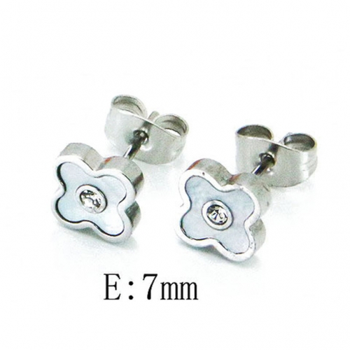 Wholesale Stainless Steel 316L Crystal / Zircon Ear Studs NO.#BC25E0692LR