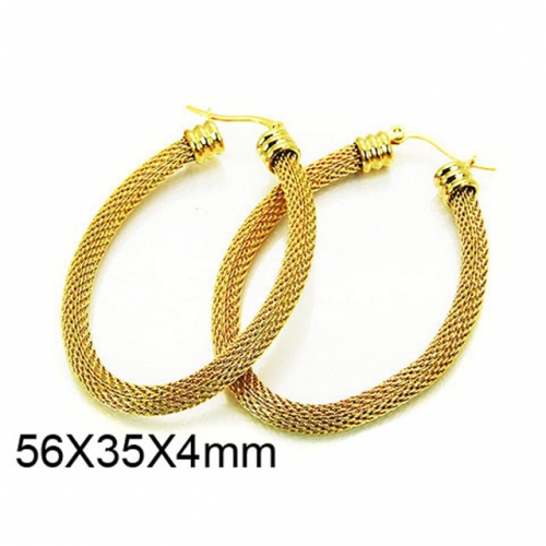 Wholesale Stainless Steel 316L Oval Hoop Earrings NO.#BC58E0662NL