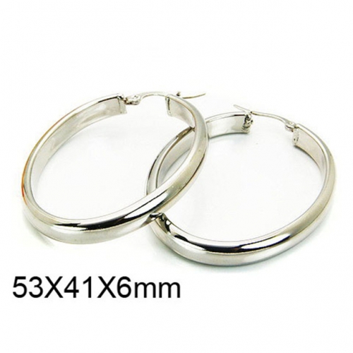 Wholesale Stainless Steel 316L Oval Hoop Earrings NO.#BC58E0798MW