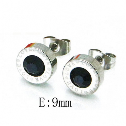 Wholesale Stainless Steel 316L Crystal / Zircon Ear Studs NO.#BC25E0679LU