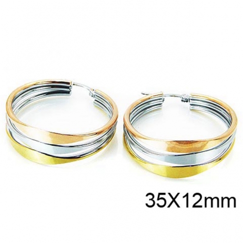 Wholesale Stainless Steel 316L Multi-Layer Earrings NO.#BC58E0925OE