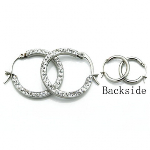 Wholesale Stainless Steel 316L Hoop Earrings NO.#BC06E1434O0