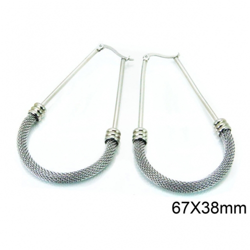 Wholesale Stainless Steel 316L Oval Hoop Earrings NO.#BC58E1187LQ