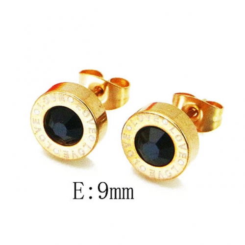 Wholesale Stainless Steel 316L Crystal / Zircon Ear Studs NO.#BC25E0681MT