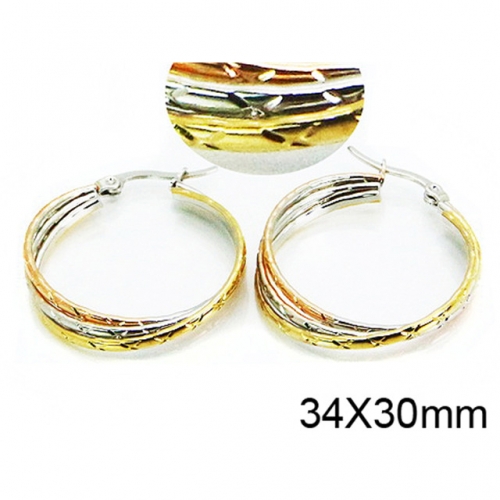 Wholesale Stainless Steel 316L Multi-Layer Earrings NO.#BC58E1102NA