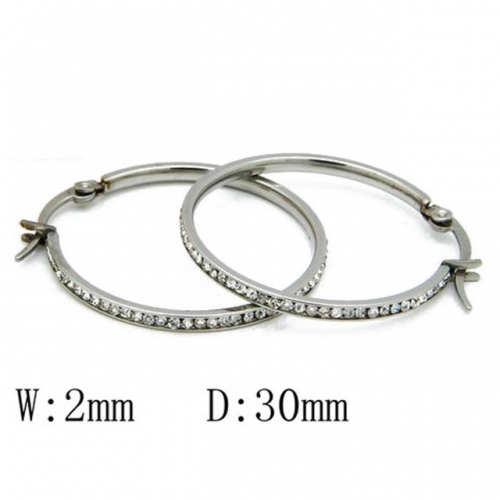 Wholesale Stainless Steel 316L Hoop Earrings NO.#BC06E1424O0